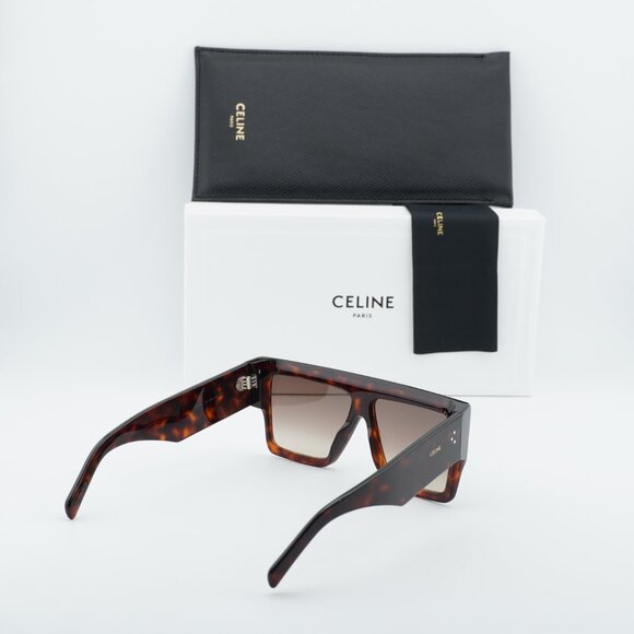 Celine CL40092I 52F Square Sunglasses - Havana/Brown main image 6